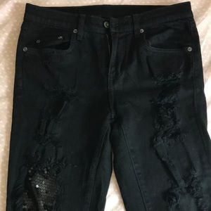 LF Carmar ripped jeans black NWT